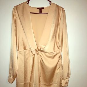 Rose gold satin forever 21 dress